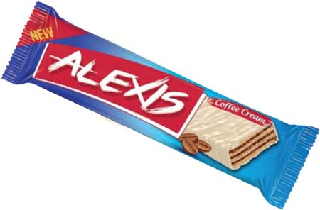 ALEXIS WHITE COCOLIN COATED WAFERS WITH COFFEE FLAVOUR