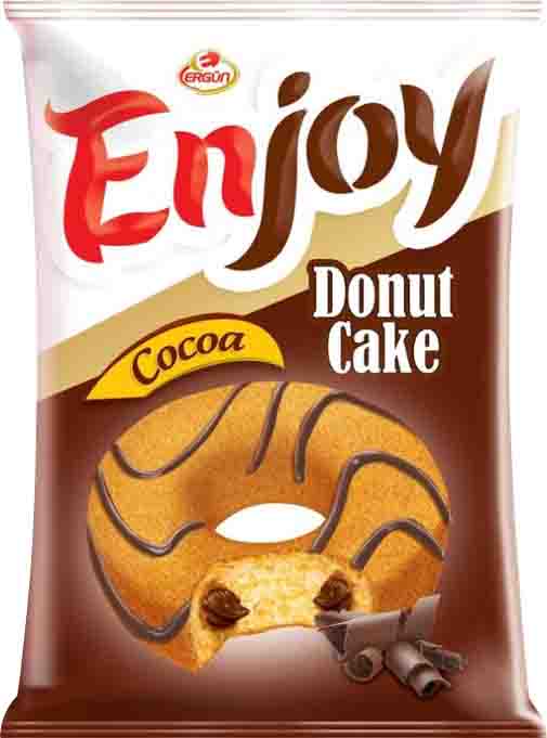 ENJOY DONUT FRUIT CAKE WITH SOUCE BANANA-CARAMEL-COCOA-CHERRY